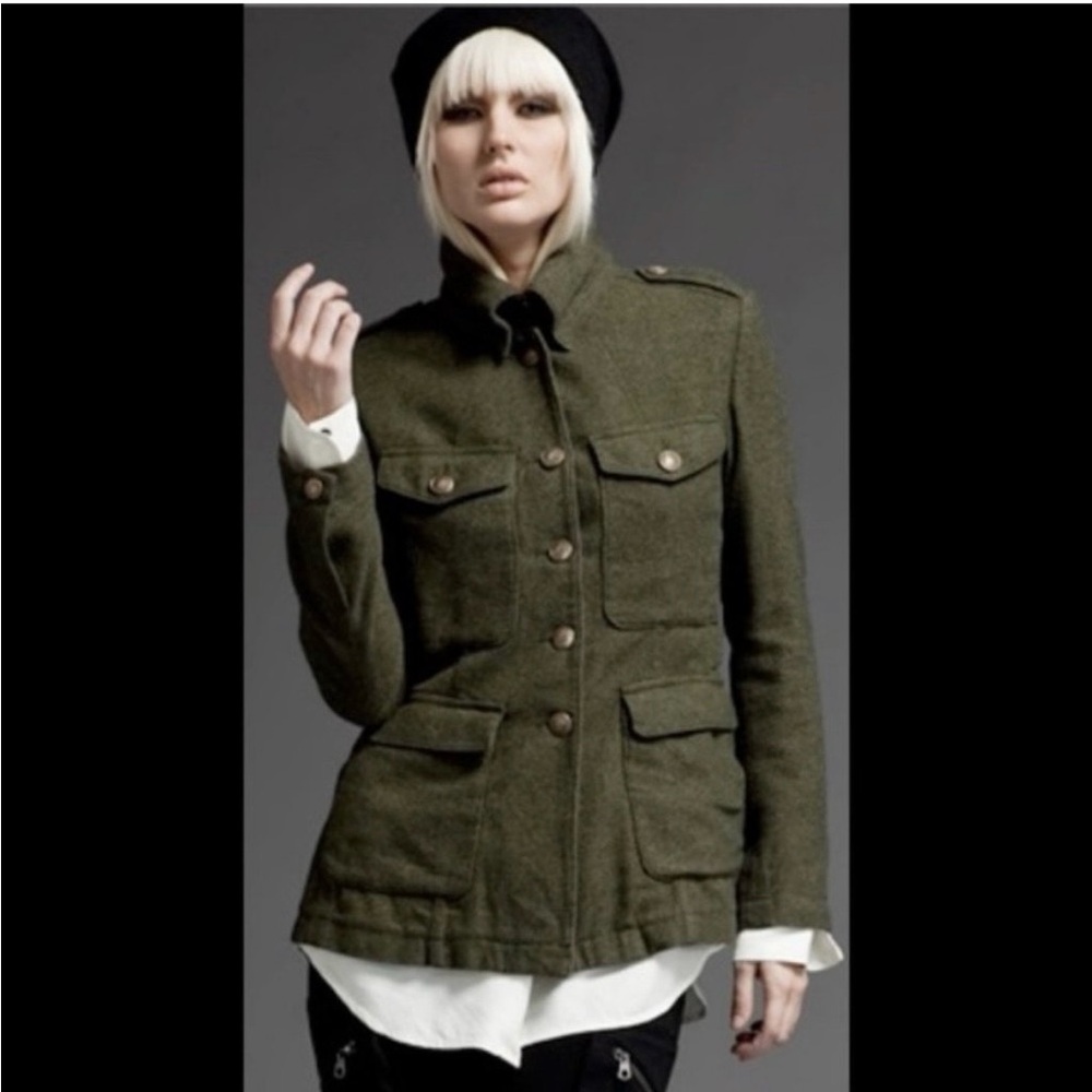 rag & bone Military-Style Olive Utility Jacket